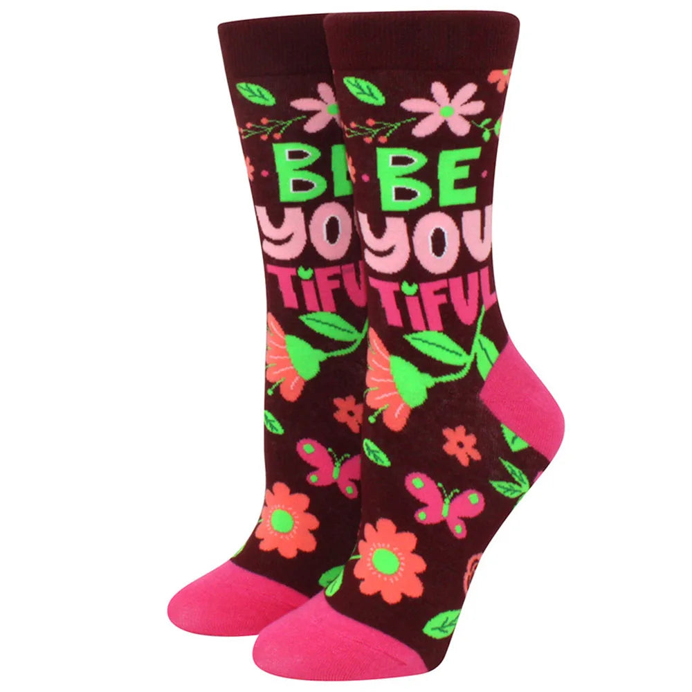 New Fashion Colorful Funny Happy Casual Women Socks Harajuku Cute Animal Cartoon Men's Socks