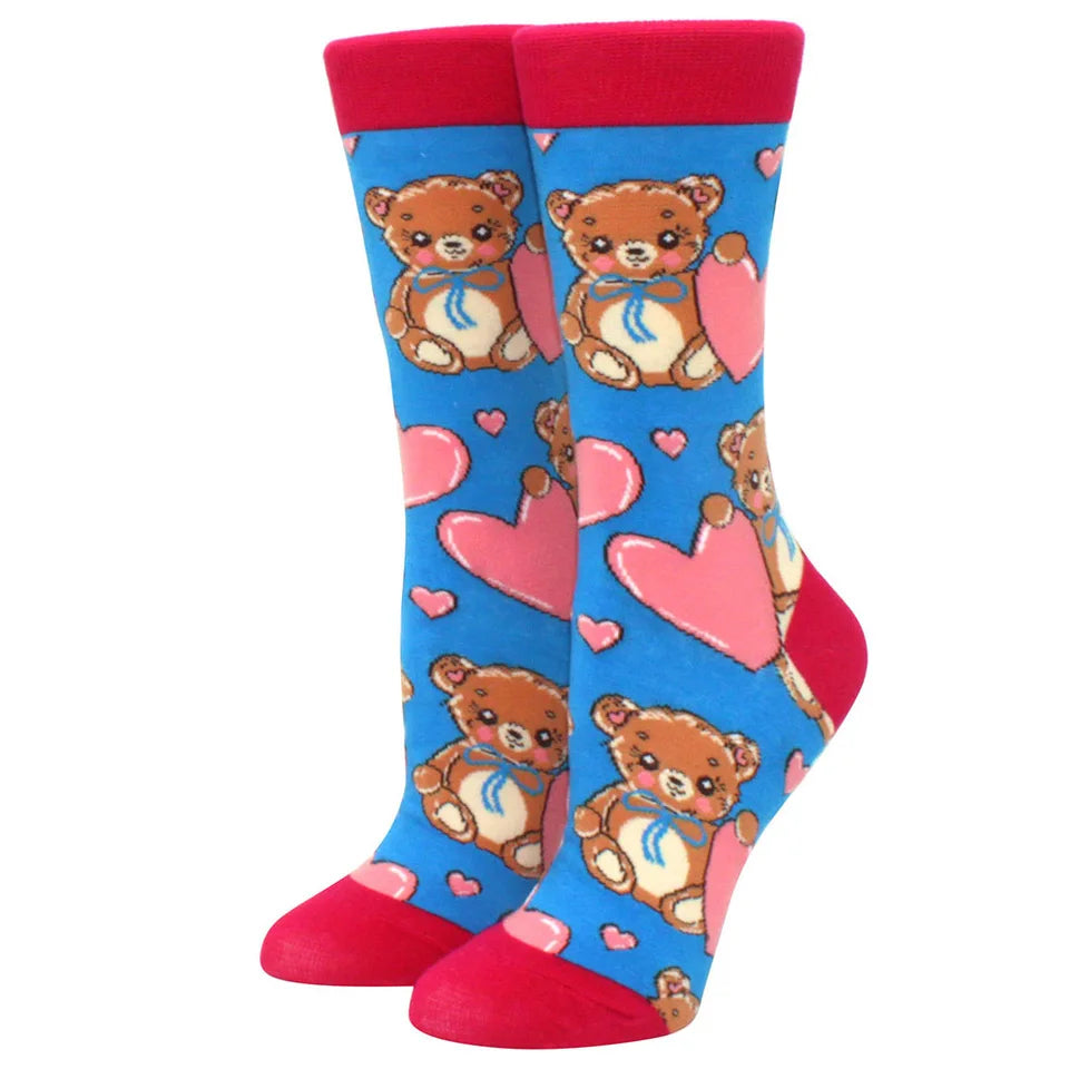 New Fashion Colorful Funny Happy Casual Women Socks Harajuku Cute Animal Cartoon Men's Socks