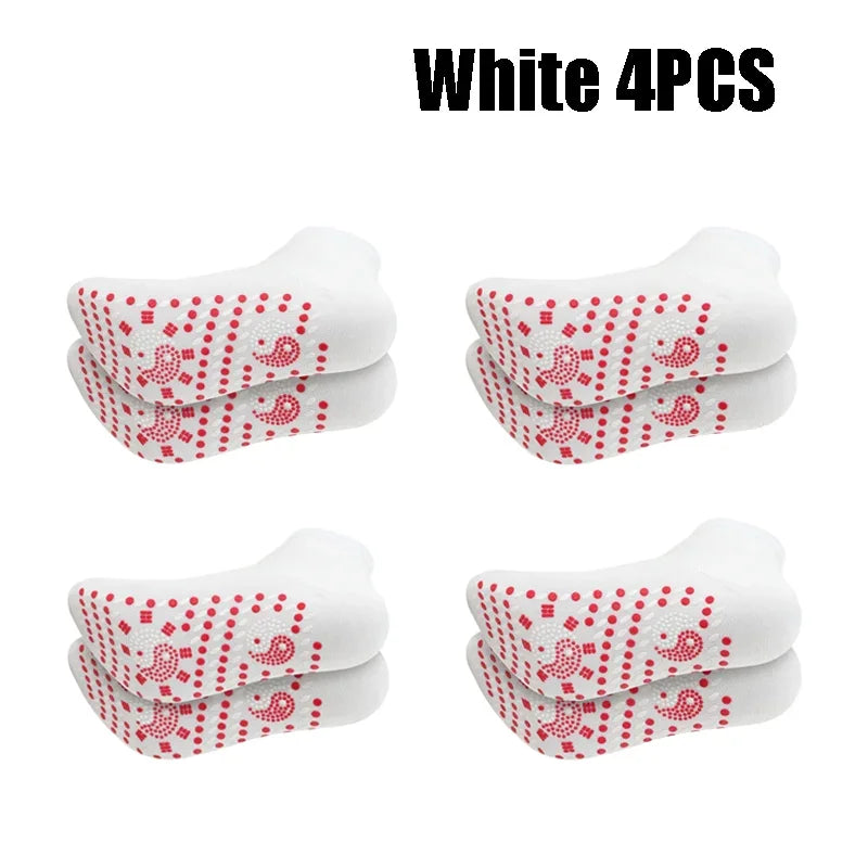 1/5pairs Tourmaline Heating Socks Winter Warm Thermal Health Care Socks Slimming Health Short Sock Magnetic Therapy Sock