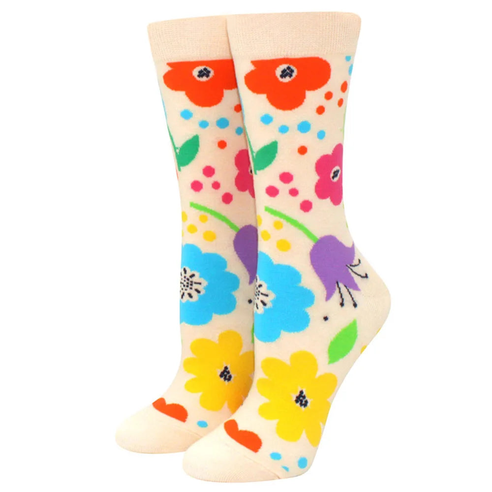 New Fashion Colorful Funny Happy Casual Women Socks Harajuku Cute Animal Cartoon Men's Socks