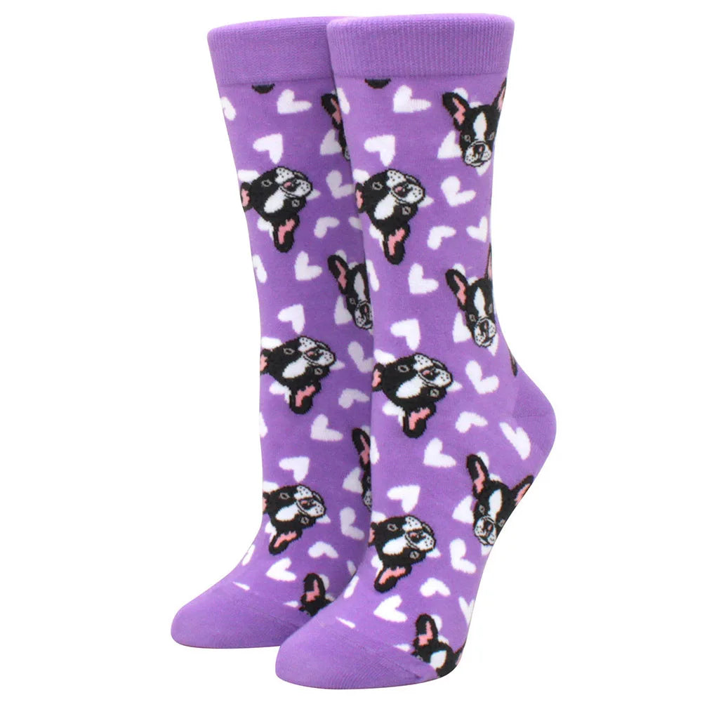 New Fashion Colorful Funny Happy Casual Women Socks Harajuku Cute Animal Cartoon Men's Socks