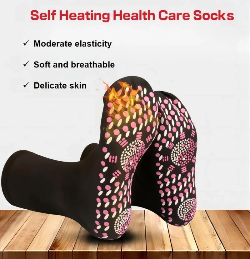 1/5pairs Tourmaline Heating Socks Winter Warm Thermal Health Care Socks Slimming Health Short Sock Magnetic Therapy Sock
