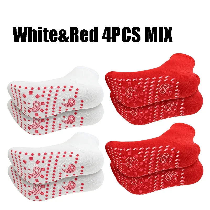 1/5pairs Tourmaline Heating Socks Winter Warm Thermal Health Care Socks Slimming Health Short Sock Magnetic Therapy Sock