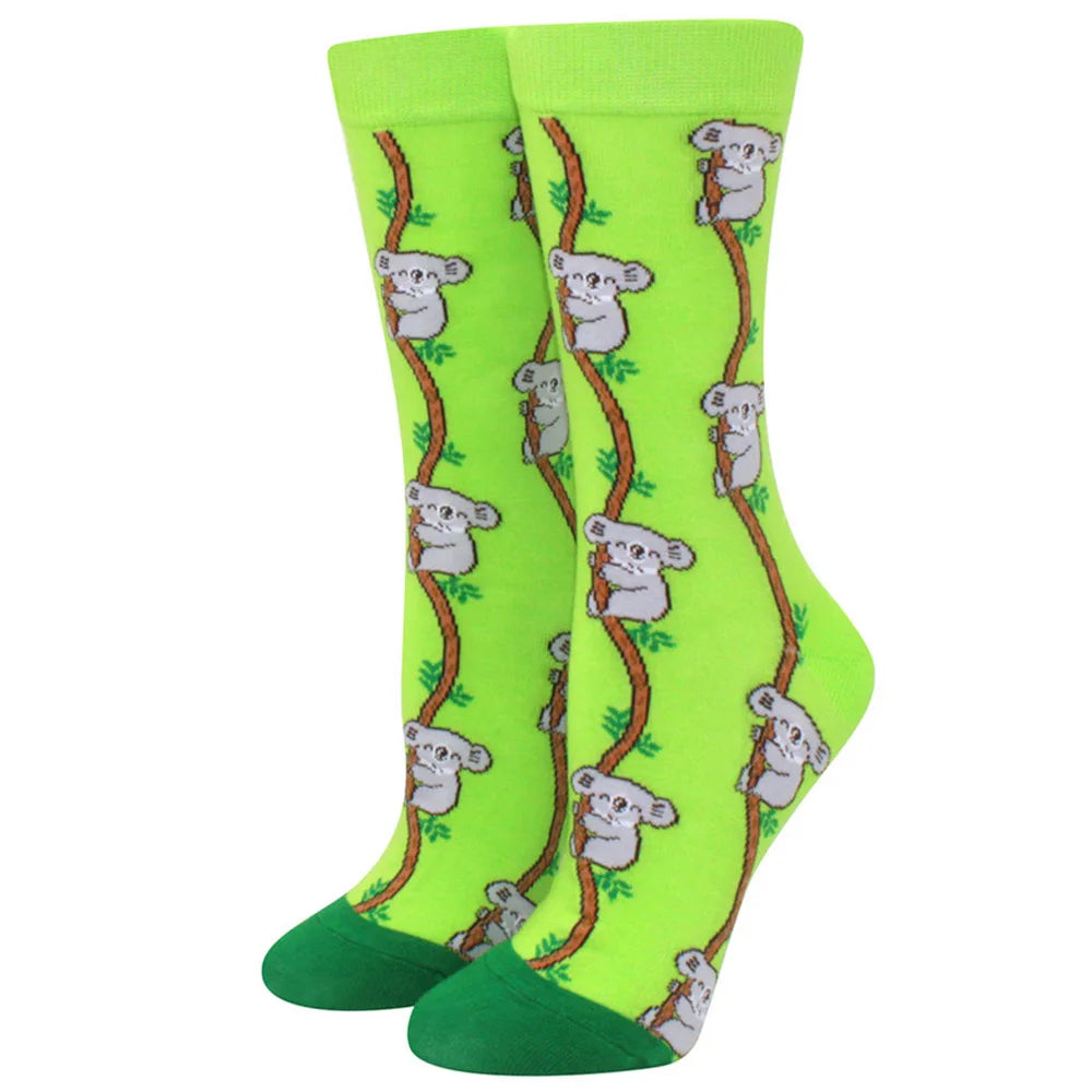 New Fashion Colorful Funny Happy Casual Women Socks Harajuku Cute Animal Cartoon Men's Socks