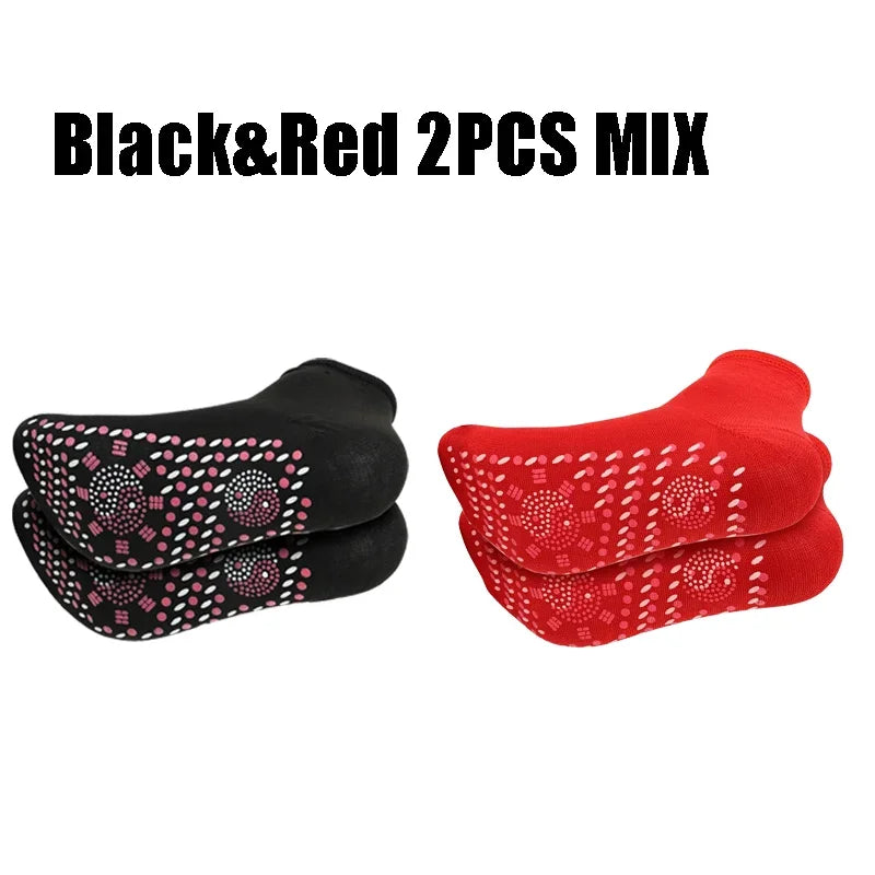 1/5pairs Tourmaline Heating Socks Winter Warm Thermal Health Care Socks Slimming Health Short Sock Magnetic Therapy Sock