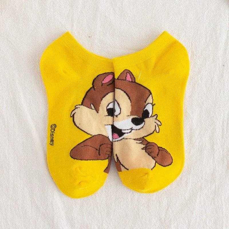 Disney Waumi Mouse Short Women's Socks Anime Donald Summer Sports Cotton Girl Women's Boat Socks Low Ankle Women's Socks