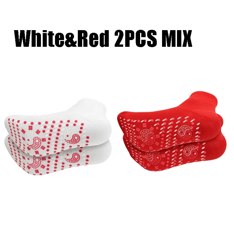 1/5pairs Tourmaline Heating Socks Winter Warm Thermal Health Care Socks Slimming Health Short Sock Magnetic Therapy Sock